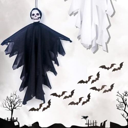 NICROLANDEE Cloth Halloween Mini Skull Hanging Ghost Pendant 2019 New Shocking Bar Props Haloween Decoration Party Decor 200