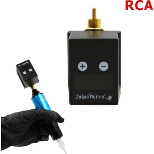 Newest Wireless LCD Screen Power Supply Mini Tattoo Power Supply Portable RCA Connector for Tattoo Machine Pen Tattoo Supplies