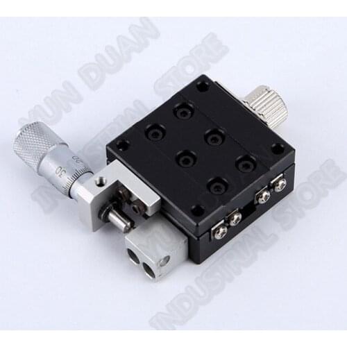 X Axis 30*30mm Manual Displacement Trimming Platform Cross Roller Guide Way Linear Stage Sliding Table High precision LX30-L