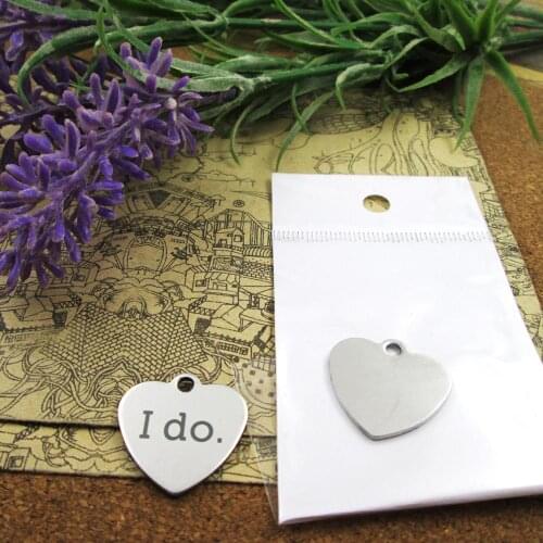 20pcs--"I DO "stainless steel charms more style for choosing DIY Charms pendants for necklace