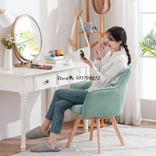 Fully removable and washable computer chair office chair makeup chair fabric seat Nordic fashion and comfortable home restaurant