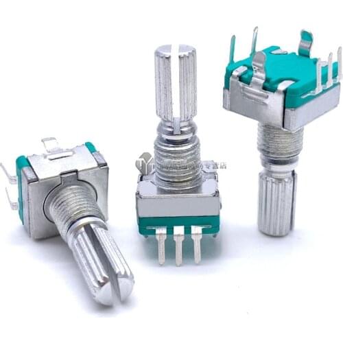 EC11 rotary encoder with switch 30 positioning 15 pulse 20mm sawtooth axis audio digital potentiometer 5 feet