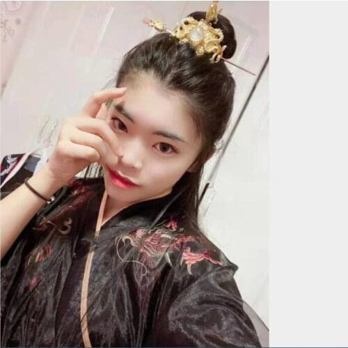 Chinese Hanfu Costumes hair binding mens head crown CoSplay Hair Accessories Metal material crown Ancient noble headwear