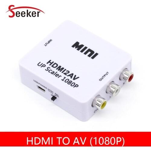 New HDMI to AV Video Converter 1080P HDMI input to RCA Output for STB/Laptop/Projector/HD TV AV Output Scaler Switch Adapter