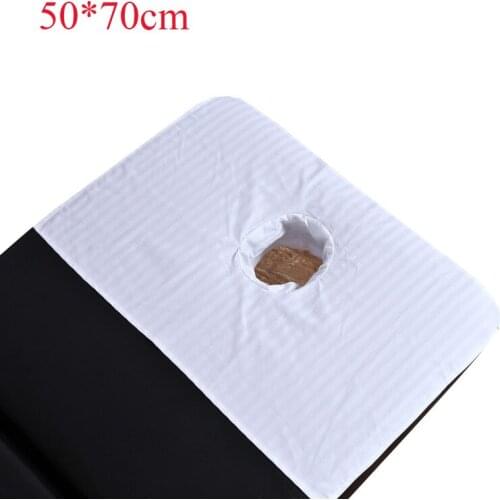 50*70cm 1Pcs Professional Cosmetic Salon Sheets SPA Massage Treatment Beauty Salon Bed Table Cover Sheets with Hole