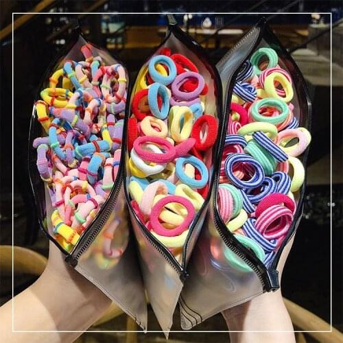 100/50pcs/Pack Girls Hair Accessories Colorful Small Elastic Hair Bands Children Ponytail Holder Rubber Bands Headband for Kids