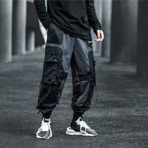 Techwear Streetwear Cargo Pants Men Hip Hop Black Loose Multi Pockets Trousers Oversized Sport Harajuku Punk Casual Sweatpants
