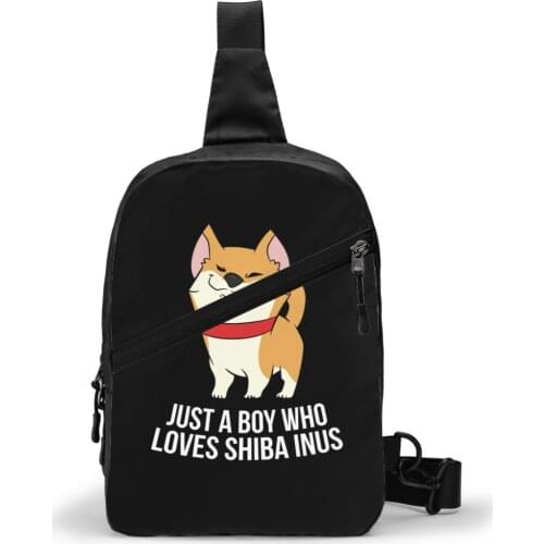 Shiba Inu Chest Bag Hiking foldable Sling Bag Waterproof Compact Polyester Pouch Bag