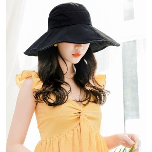 Outdoor Versatile Cap Ladies Big Brim Bucket Cap Hunting Fishing Cycling Hat Womens Summer Sun Beach Hat