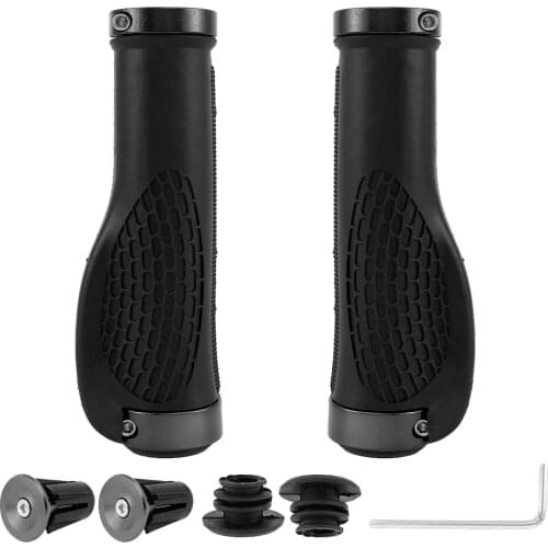 Bike Handlebar Grips Ergonomic Bicycle Handlebar Non-slip Rubber Grips Double Lock on Bike Shock Absorption Grips Cycling Access