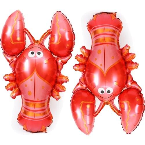 Lobster Balloon Ocean Theme Party Decoration Aluminum Foil Balloon Red Aolong Hydrogen Balloon Birthday Party Balloon
