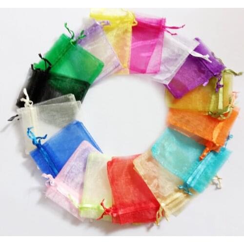 10x15cm Organza Bag 1000pcs Jewelry Packaging Display Jewelry Pouch Gift Bag For Wedding Drawstring Bag Woman Travel Storage Bag