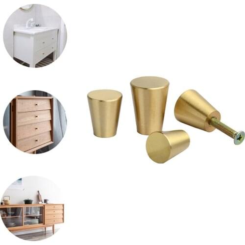 3 Size Antique Pure Brass Door Handle Retro Knobs Pull With Screw Wardrobe Cabinet Drawer Handle Home Furniture Parts Hardware