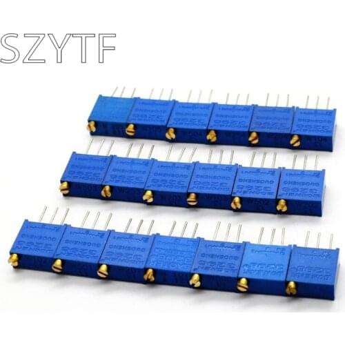 3296W 103 203 503 10K top adjustable multi-turn potentiometer 1K 2K 5k 10k 20k 50K 100K 200k 500K 1M