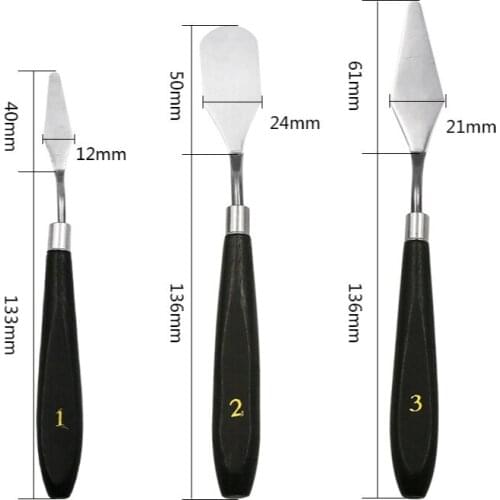 5pcs/set Stainless Steel Oil Knives Artist Crafts Spatula Palette Knife Set For Artist Oil Painting Mixed Scraper Art Supplies