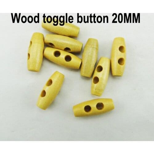 50PCS 20MM wooden horn toggle clothes sewing button clothing accessory coat buttons WHB-086
