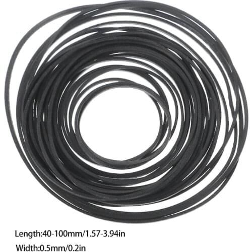 60Pcs 40-100mm Mix Cassette Tape Machine Square Belt Universal Repair Belt Square Cross-Section1.5mm