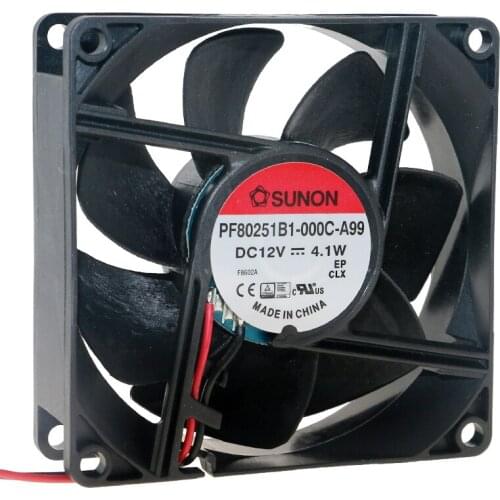 Brand new original PF80251B1-000C-A99 8025 8cm 80mm fan DC 12V 4.1W Double ball bearing large air volume cooling fan