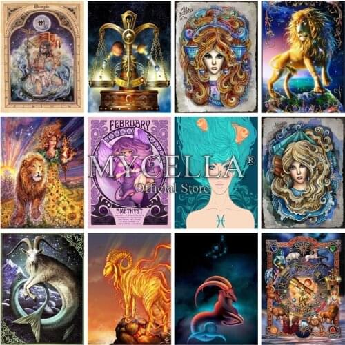 Embroidery,Full,Round,constellation,DIY Diamond Painting,Cross Stitch,5D,Needlework,Rhinestone,Mosaic,Decoration,Gift,Crafts