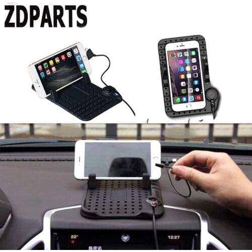 ZDPARTS Car Anti-skid Pad Non-slip Mat Phone Holder Charger For Audi A3 A4 B7 B8 B6 A6 C6 C5 Q5 VW Passat B5 B6 B7 Golf 4 7 6 T5