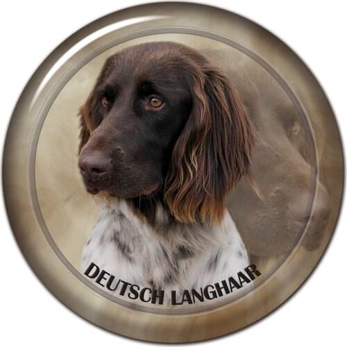 B0836# 13CM/17CM Self-Adhesive Decal Deutsch Langhaar Dog Car Sticker Decors on Bumper Rear Window Laptop