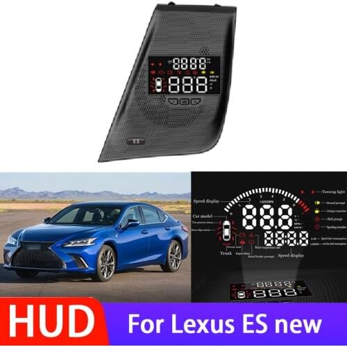 Car HUD Head Up Display Digital Speedometer For Lexus ES new Driving Sn OBD Data Projector Windshield Safe Driving Screen