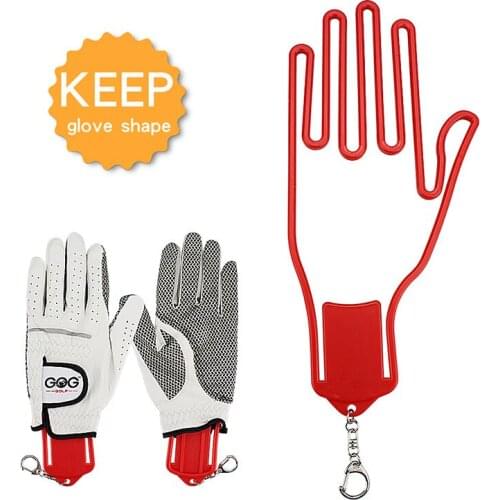 1PC Golf Glove Holder with Key Chain Plastic Glove Rack Dryer Hanger Stretcher 8 Colors Golf Accessory Sports & Entertainment