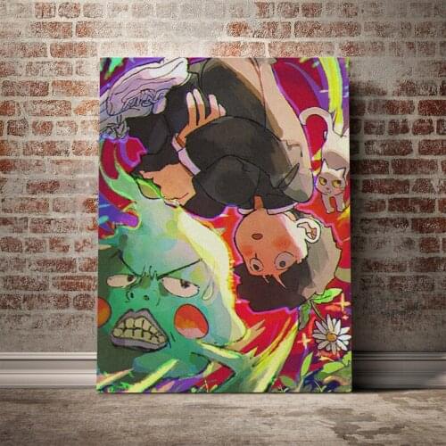 Home Decoration Mob Psycho 100 Hd Prints Painting Japan Anime Role Pictures Wall Art Modular Canvas Poster Bedside Background