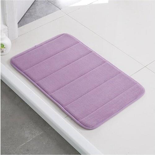 Purple Bathroom Absorbent Floor Pad Home Tatami Soft Coral Velvet Chair Mat Garden Kneeler Bedroom Antiskid Door Hall Carpet