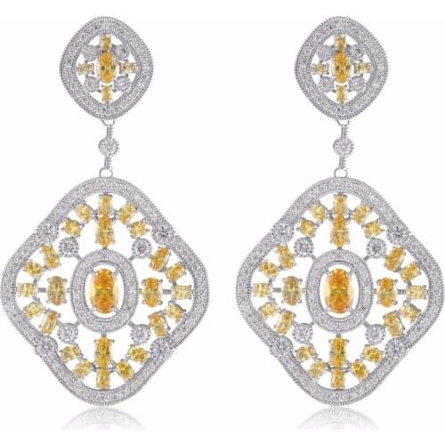 GrayBirds Ethnic New Fashion Luxury Jewelry Big Square Earring For Wedding Girl Anniversary Gift For Lady MLE044