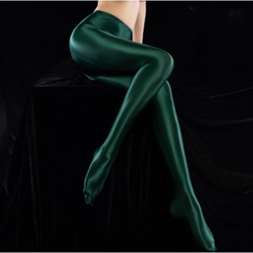 HYRAX Pantyhose Satin Glossy Opaque Sexy Shiny Yoga Leggings Sport Women Fitness Japanese High Waist Tights Stockings