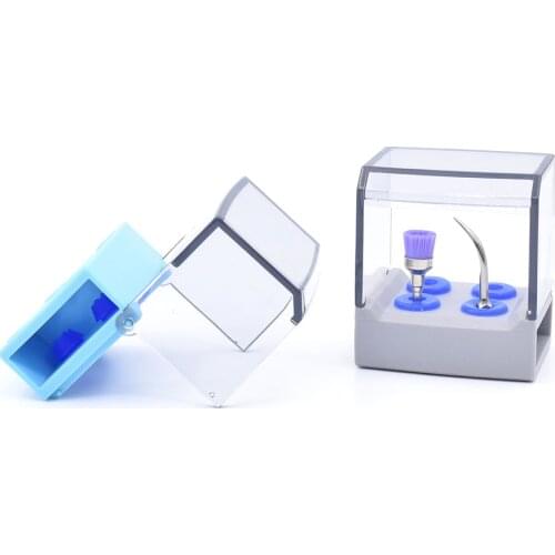 5PCS High quality 4 holes endo box for RA diamond bur diamond polisher Repair box Planting endodontic box rubber