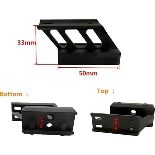 Scope Riser Mount For Airsoft T1 / T-1 / T2 / T-2 Red Dot Fit Mil-spec Picatinny Rail Scope Optics Mounts Hunting Accessories