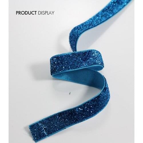 Lace Applique Ribbon Trim Solid Color Blue Decorated 13mm Sewing Supplies for Craft DIY Accessories 40yard/T750A