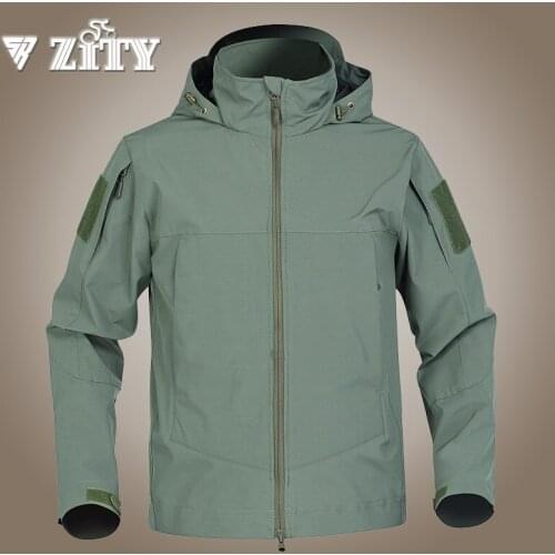 Mens Military Tactical Jacket Soft Shell Outdoor Jackets Male Spring Summer Lightweight Waterproof Windbreaker Hooded Coats Men