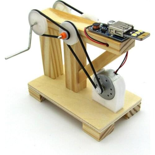 DIY Science Dynamo Generator Model Wooden Technology Toys For Children Physics Learning Educational Toys STEM School Projects