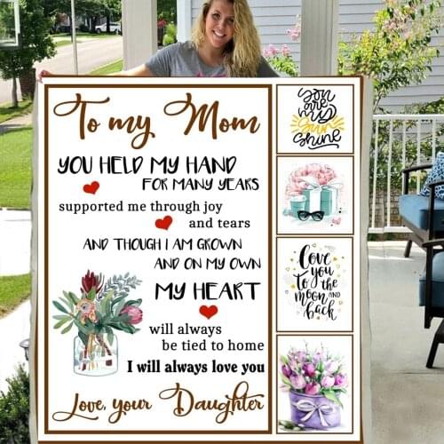 To My Mom From Daughter I Will Always Love You Soft Throw Plush Sherpa Fleece Blanket