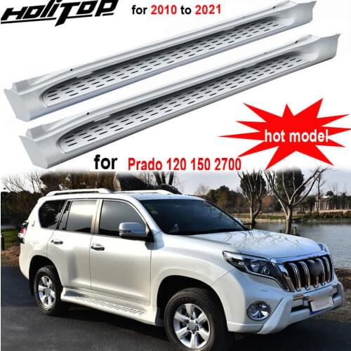 Newest side step pedals foot board nerf bar for Toyota Land Cruiser Prado 150 series 2700 4000,2010-2019, high quality guarantee