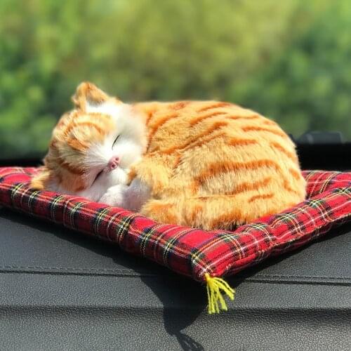 Activated Carbon Car Air Freshener Cute Simulation Sleeping Cat Decoration Car Perfume Deodorant Eliminate Odor Auto Products