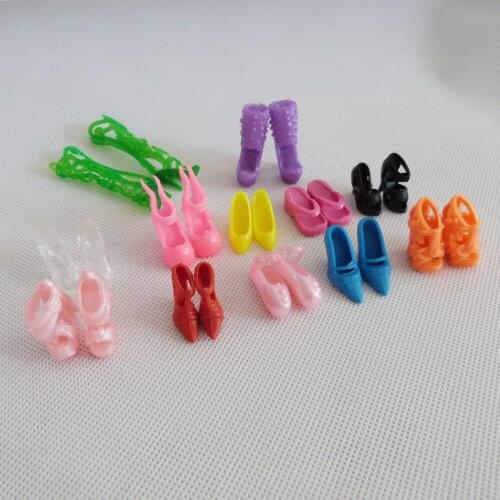 12pairs/set 20mm plastic mixed color mixed style shooes for baby doll findings girl gift--style & color by randomly