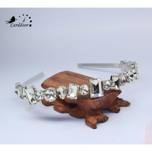 Carddoor Baroque Headband Multiple colour Crystal Tiara Hair Accessories Rhinestone Hairband Luxury Wedding Hair Jewelry