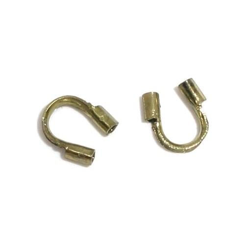 DoreenBeads 200 Bronze Color Wire Guardian Wire Protectors 5x5mm