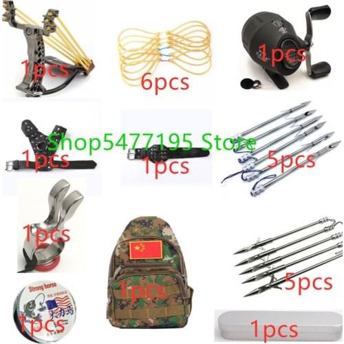 Fish Hunting Slingshot Set Equipped With High-quality Fishing Reel Outdoor Sports Big Power Slingshot