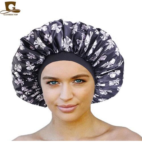 Extra Large Satin Bonnet for Women Silky Day Night Sleep Cap Ladies Long Hair Cover Headwear Hair Styling Accessories Headwrap