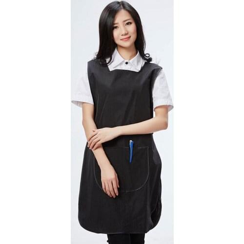 Tabard Apron Women Men Sleeveless Work Chef Cooking Apron Cooking Cafe Aprons with Front Pocket Coffee Shop Kitchen Supplies