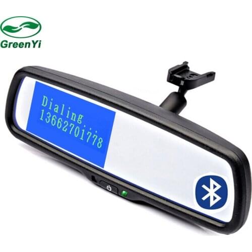 GreenYi Special Bracket 4.3 Inch Car Rear View Mirror Bracket Monitor Bluetooth Kit For VW Audi Kia Hyundai With 2 Video Input