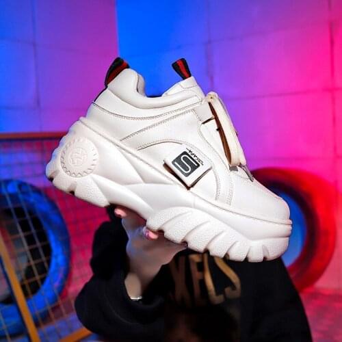 Women Sneakers Height Increase Ulzzang Women Casual Shoes Platform Wedges Sneakers Flats Sneakers Ladies Creepers Trainers