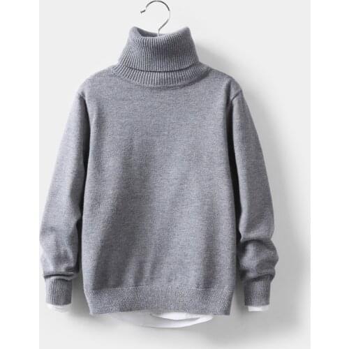 Baby Girl Winter Clothes Solid Kids Knitted Sweater Soft Clothing for Girls Turtleneck Childrens Clothing from 2 -10 Years Old