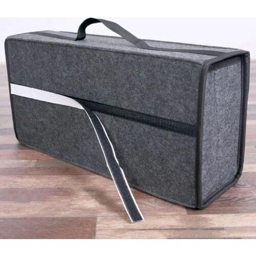 1pc Car Trunk Organizer Storage Box Bag Foldable Soft Felt Auto Car Boot Organizer Travel Tools Stowing Tidying Container Box