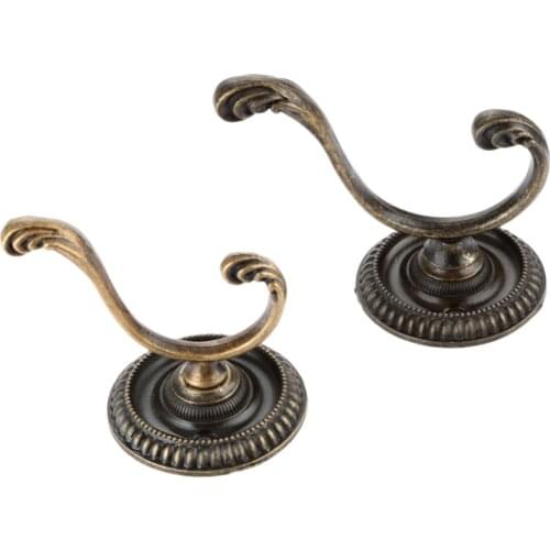 1Pc Zinc Alloy Bronze Single Hook Antique Door Hanger Hooks Vintage Bathroom Wall Hanger Hooks